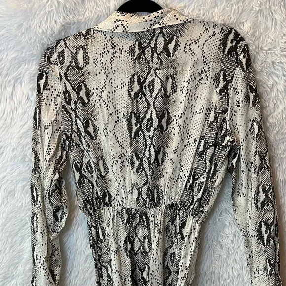 Snakeskin Print Shirt Dress - Picture 3 of 3
